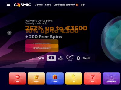 Cosmicslot Casino: 10 free spins no deposit