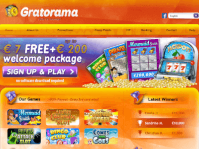 Gratorama Casino: €/$ 7 Free No Deposit Bonus