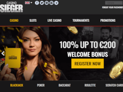 Casino Sieger: 5€/$ No deposit bonus