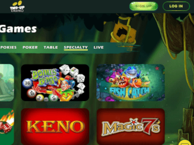 Two-up casino: 25 free spins no deposit